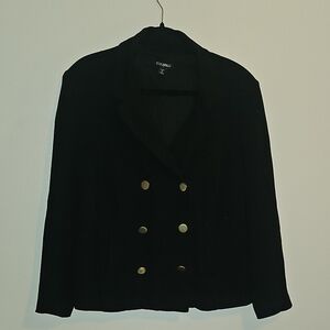 Roz & Ali Black Blazer with Gold Buttons